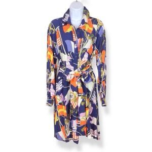 Anthropologie Maeve NWT NAUTICAL FLAGS MINI SHIRT DRESS Size XS